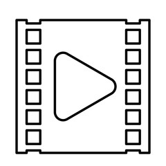 media player play button in film tape