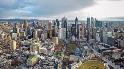 Montreal Canada panoramic view of downtown