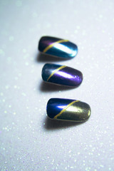 Sample with colors to paint nails