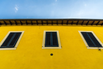 Traditional colorful ancient Italian architecture houses