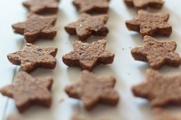 Homemade star-shaped cookies