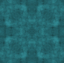 Seamless abstract grunge background. Dark and light silhouettes, translucent layers, stains and spots form endless patterns. Beautiful unusual texture in calm noble greenish-blue tones