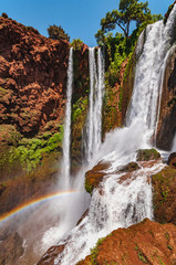 Obraz premium In the heart of Ouzoud waterfalls in the Atlas Mountains in Morocco