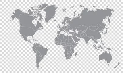 Fototapeten Weltkarte auf transparentem Hintergrund © agrus