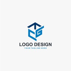 Hexagon logo design. Letter T in cube illustration sign. Outline polygonal letters vector icons.
