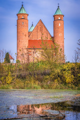 St John the Baptist Roman Catholic fortified church in Brochow village in Sochaczew County near Warsaw city, Poland