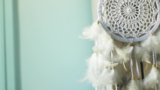 Dream catcher on a flower wardrobe