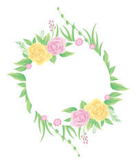 Floral frame decoration