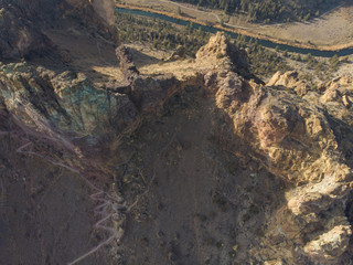 Rocks of the huge canyon, usa, top view texture