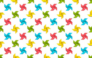 Paper windmills decoration pattern 3D