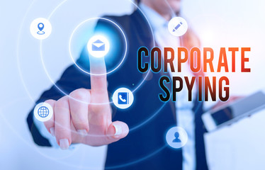 Handwriting text Corporate Spying. Conceptual photo investigating competitors to gain a business advantage