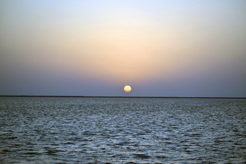 Landscape photo of sunset at sea