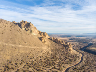 Fototapeta na wymiar rocks in a large canyon, filmed from a height, desert