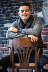 young man in a coffee shop 