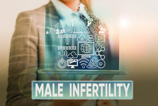 Text sign showing Male Infertility. Business photo text the inability to cause pregnancy in a fertile