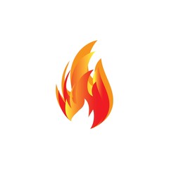 Fire flame vector illustration design template logo icone