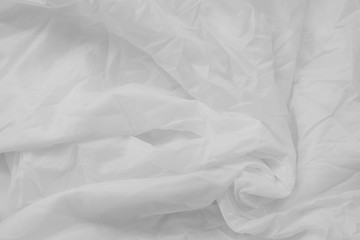 Beautiful white fabric is suitable for making backgrounds in various concept designs in the top view.