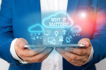 Text sign showing Why It Matters question. Business photo text ask demonstrating about something he think is important