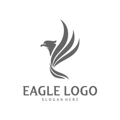 Eagle logo design vector, Phoenix logo concept, Simple Eagle logo template, Icon Symbol, Creative design