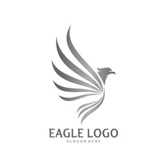 Fototapeta na wymiar Eagle logo design vector, Phoenix logo concept, Simple Eagle logo template, Icon Symbol, Creative design