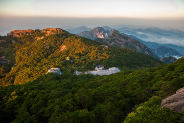 Huangshan mountain, Sunrise, Anhui, China