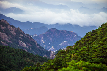 Fototapeta na wymiar Huangshan mountain, Sunrise, Anhui, China