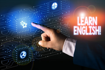 Handwriting text Learn English. Conceptual photo gain acquire knowledge in new language by study