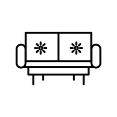 comfortable sofa forniture isolated icon