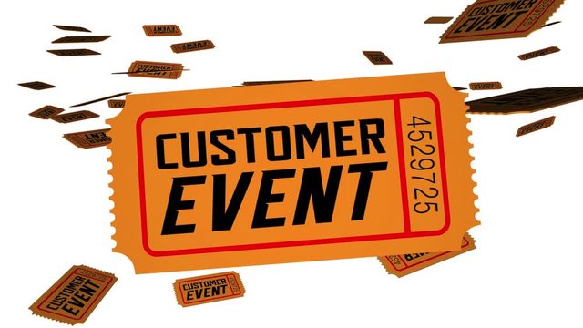 Customer Event Exclusive Sale VIP Tickets Invitation 3d Animation