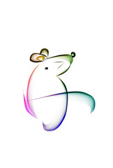 抽象的なネズミ