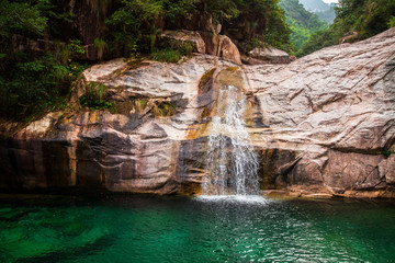 Fototapeta na wymiar Jiulong Waterfall, Huangshan Scenic Area, Anhui, China