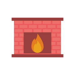Fototapeta premium merry christmas house chimney icon