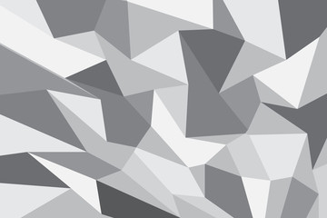 Obraz premium Gray polygon shape background with gradation