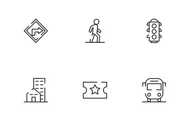 bundle of maps and navigation icons