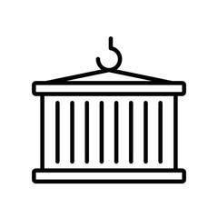 crane hook lifting container icon