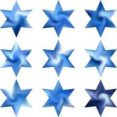 Collection of hexagram colored backgrounds.