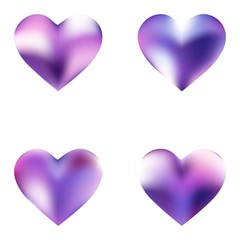 Collection of abstract backgrounds hearts.