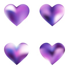 Kit of chromatic backgrounds hearts.