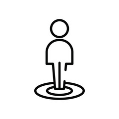 pedestrian silhouette walker isolated icon