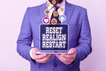 Handwriting text writing Reset Realign Restart. Conceptual photo Life audit will help you put...