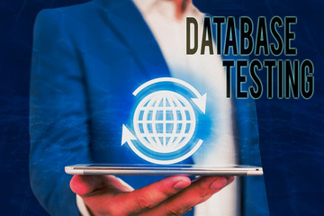 Handwriting text writing Database Testing. Conceptual photo involves the retrieved values from the...