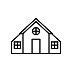 house front facade isolated icon