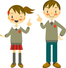高校生・中学生　指差し