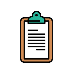 checklist clipboard document isolated icon
