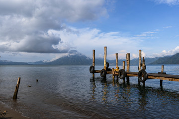 Embarcadero de Panajachel en el Lago Atitlán.