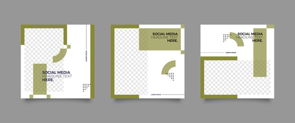 Naklejka premium Modern promotion square web banner for social media post template. Elegant sale and discount promo backgrounds for digital marketing