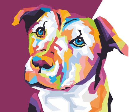 Colorful Dog Style In Wpap Pop Art Stock Vector Adobe Stock So cute 😘😍 in wpap by.syarifkuroakai. wpap pop art stock vector adobe stock