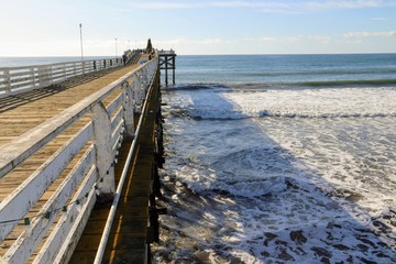 Pacific Beach Pier during the holidays in December