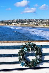 Pacific Beach Pier during the holidays in December