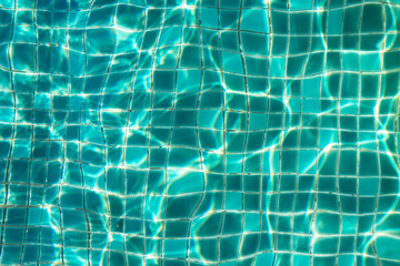 top view swimming pool and caustic ripple background